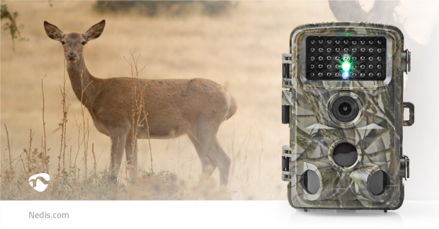 Wildcamera | 1080p@30fps | 16.0 MPixel | 5 MPixel CMOS | IP56 | Zwart No-Glow IR | Nachtzicht | Kijkhoek: 90 ° | Bewegingssensor | Detectiehoek: 120 ° | Detectiebereik: 20.0 m | Scherm grootte: 2.4 " | LCD-Scherm | Bruin/Groen