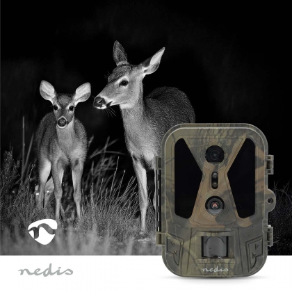 Wildcamera | 4K@10fps | 50 MPixel | 8 MPixel CMOS | IP65 | Zwart No-Glow IR | Nachtzicht | Kijkhoek: 100 ° | Bewegingssensor | Detectiehoek: 120 ° | Detectiebereik: 25 m | Scherm grootte: 2.4 " | LCD-Scherm | Bruin / Groen