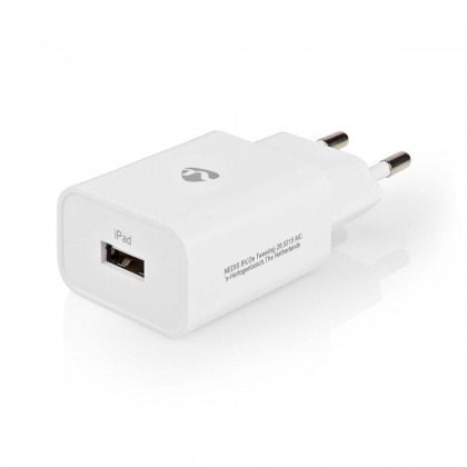 Oplader | 12 W | Snellaad functie | 1x 2.4 A | Outputs: 1 | USB-A | Lightning 8-Pins (Los) Kabel | 1.00 m | Single Voltage Output