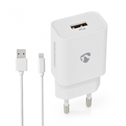 Oplader | 12 W | Snellaad functie | 1x 2.4 A | Outputs: 1 | USB-A | Lightning 8-Pins (Los) Kabel | 1.00 m | Single Voltage Output