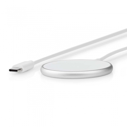 Draadloze Oplader | 5 / 7.5 / 10 / 15 W | 1.0 / 1.1 / 1.67 / 2 A | Inclusief kabel | USB Type-C™ | 1.00 m