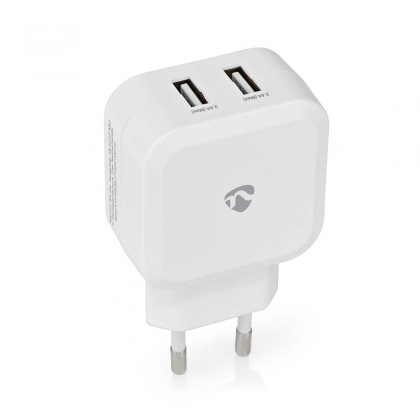 Oplader | 24 W | Snellaad functie | 2x 2.4 A | Outputs: 2 | 2x USB-A | Geen Kabel Inbegrepen | Single Voltage Output