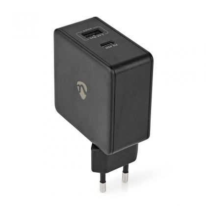 Oplader | 45 W | Snellaad functie | 2.25 / 2.4 / 3.0 A | Outputs: 2 | USB-A / USB-C™ | Geen Kabel Inbegrepen | Automatische Voltage Selectie