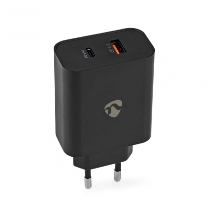 Oplader | 65 W | Snellaad functie | 2.0 / 2.25 / 3.25 A | Outputs: 2 | USB-A / USB-C™ | Automatische Voltage Selectie