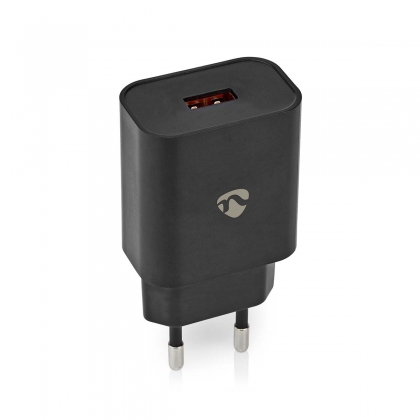 Oplader | 18 W | Snellaad functie | 1.5 / 2.0 / 3.0 A | Outputs: 1 | USB-A | Geen Kabel Inbegrepen | Automatische Voltage Selectie