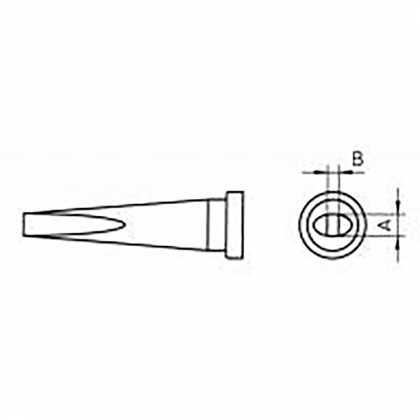 Soldeerpunt 1,2 x 0,4 mm lang