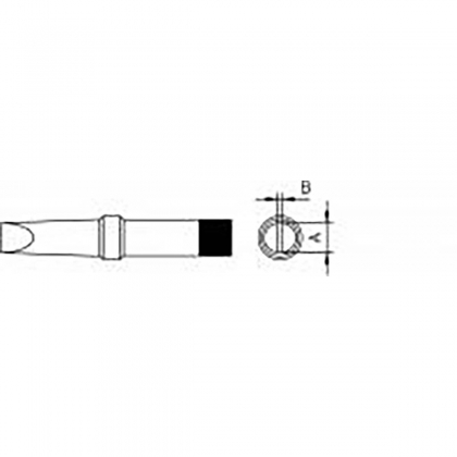 Soldeerpunt 2,4 x 0,8 mm 370 ˚C