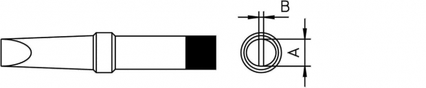 Soldeerpunt 0,8 x 0,4 mm 370 ˚C