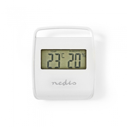 Digitale thermometer | Binnen | Binnentemperatuur | Luchtvochtigheid binnenshuis | Wit