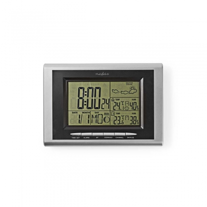 Weerstation | Binnen & Buiten | Inclusief draadloze weersensor | Weersvoorspelling | Tijdweergave | LCD met Achtergrondverlichting | Wekkerfunctie