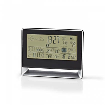 Weerstation | Binnen & Buiten | Inclusief draadloze weersensor | Weersvoorspelling | Barometer | Tijdweergave | Verlicht LCD-Scherm | Wekkerfunctie