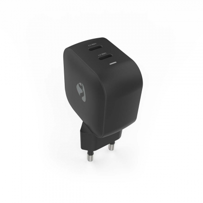 Oplader | 35 W | GaN | PD3.0 | Snellaad functie | 1.75 / 2.33 / 2.92 / 3.0 A | Outputs: 2 | 2x USB-C™ | Automatische Voltage Selectie | Zwart