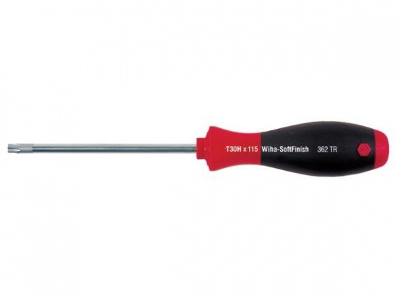 Wiha Schroevendraaier SoftFinish TORX® Tamper Resistant (met boring) met ronde schacht (01301) T15H x 80 mm
