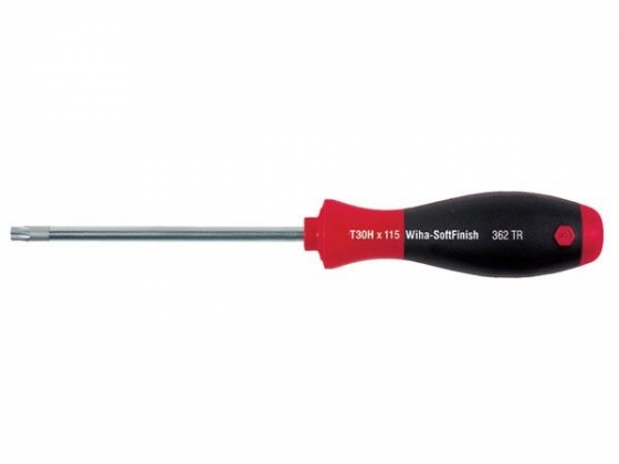 Wiha Schroevendraaier SoftFinish TORX® Tamper Resistant (met boring) met ronde schacht (03108) T9H x 60 mm