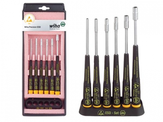 PRECISION ESD ZESKANTDOPSLEUTELSET - 6 St.- WIHA - 277 K6