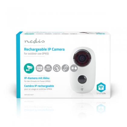 SmartLife Camera voor Buiten | Wi-Fi | Full HD 1080p | IP65 | Cloud Opslag (optioneel) / microSD (niet inbegrepen) | 5 V DC | Met bewegingssensor | Nachtzicht | Android™ / IOS | Wit