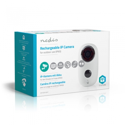 SmartLife Camera voor Buiten | Wi-Fi | Full HD 1080p | IP65 | Cloud Opslag (optioneel) / microSD (niet inbegrepen) | 5 V DC | Met bewegingssensor | Nachtzicht | Android™ / IOS | Wit