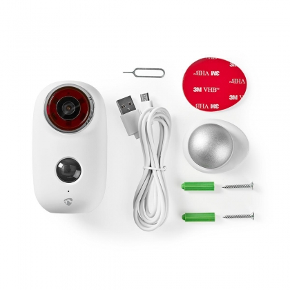 SmartLife Camera voor Buiten | Wi-Fi | Full HD 1080p | IP65 | Cloud Opslag (optioneel) / microSD (niet inbegrepen) | 5 V DC | Met bewegingssensor | Nachtzicht | Android™ / IOS | Wit