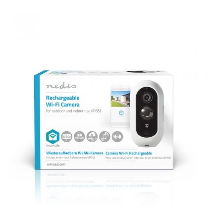 Draadloze SmartLife Camera voor Buiten | Wi-Fi | Full HD 1080p | IP65 | Nachtzicht | PIR | Wit