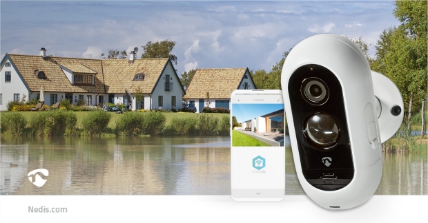 Draadloze SmartLife Camera voor Buiten | Wi-Fi | Full HD 1080p | IP65 | Nachtzicht | PIR | Wit