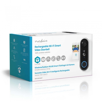 SmartLife Videodeurbel | Wi-Fi | Batterij Gevoed | HD 720p | Cloud Opslag (optioneel) / microSD (niet inbegrepen) | IP54 | Met bewegingssensor | Nachtzicht | Wit
