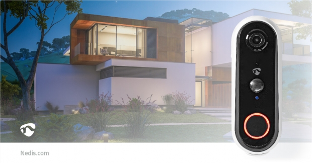 SmartLife Videodeurbel | Wi-Fi | Batterij Gevoed | HD 720p | Cloud Opslag (optioneel) / microSD (niet inbegrepen) | IP54 | Met bewegingssensor | Nachtzicht | Wit