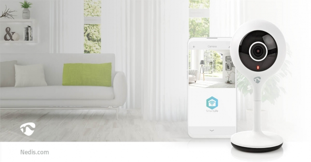 SmartLife Camera voor Binnen | Wi-Fi | Full HD 1080p | Cloud Opslag (optioneel) / microSD (niet inbegrepen) | Met bewegingssensor | Nachtzicht | Wit