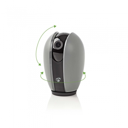 SmartLife Camera voor Binnen | Wi-Fi | Full HD 1080p | Pan tilt | Cloud Opslag (optioneel) / microSD (niet inbegrepen) | Met bewegingssensor | Nachtzicht | Donkergrijs / Wit