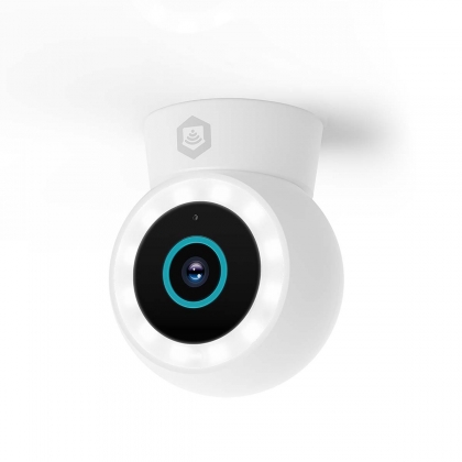 SmartLife Camera voor Buiten | Wi-Fi | Spotlight | 3MP Full HD 1296p | IP65 | Cloud Opslag (optioneel) / microSD (niet inbegrepen) / Onvif | 5 V DC | Met bewegingssensor | Nachtzicht | Wit