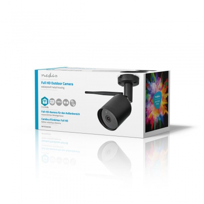 SmartLife Camera voor Buiten | Wi-Fi | Full HD 1080p | IP65 | Cloud / MicroSD | 12 V DC | Met bewegingssensor | Nachtzicht | Android™ / IOS | Zwart