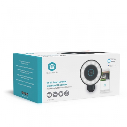 SmartLife Camera voor Buiten | Wi-Fi | Spotlight | 4K / 3840x2160 | IP65 | Cloud Opslag (optioneel) / microSD (niet inbegrepen) / Onvif | 5 V DC | Met bewegingssensor | Nachtzicht | Zwart