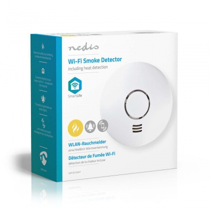 SmartLife Rookmelder | Wi-Fi | Warmtesensor | Batterij Gevoed | Levenscyclus sensor: 10 Jaar | EN 14604 | Max. batterijduur: 24 Maanden | 85 dB | Wit | 1 Stuks