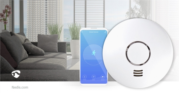 SmartLife Rookmelder | Wi-Fi | Warmtesensor | Batterij Gevoed | Levenscyclus sensor: 10 Jaar | EN 14604 | Max. batterijduur: 24 Maanden | 85 dB | Wit | 1 Stuks