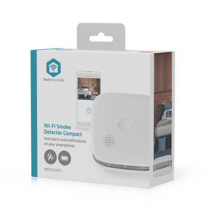 SmartLife Rookmelder | Wi-Fi | Batterij Gevoed | Levenscyclus sensor: 10 Jaar | EN 14604 | Max. batterijduur: 24 Maanden | 85 dB | Wit | 1 Stuks
