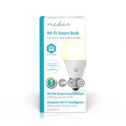 Wi-Fi smart LED-lamp | Full-Colour en Dimbaar Warm-Wit | E27
