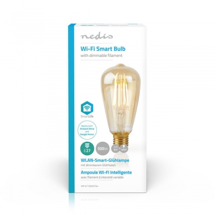 Wi-Fi smart LED-lamp met filament | E27 | ST64 | 5 W | 500 lm