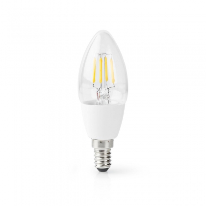 SmartLife LED Filamentlamp | Wi-Fi | E14 | 400 lm | 5 W | Warm Wit | 2700 K | Glas | Android™ / IOS | Kaars | 1 Stuks