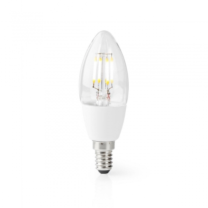 SmartLife LED Filamentlamp | Wi-Fi | E14 | 400 lm | 5 W | Warm Wit | 2700 K | Glas | Android™ / IOS | Kaars | 1 Stuks