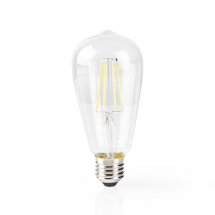 SmartLife LED Filamentlamp | Wi-Fi | E27 | 500 lm | 5 W | Warm Wit | 2700 K | Glas | Android™ / IOS | ST64 | 1 Stuks