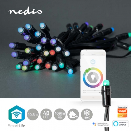 SmartLife-kerstverlichting | Feestverlichting | Wi-Fi | RGB | 48 LED's | 10.80 m | Android™ / IOS