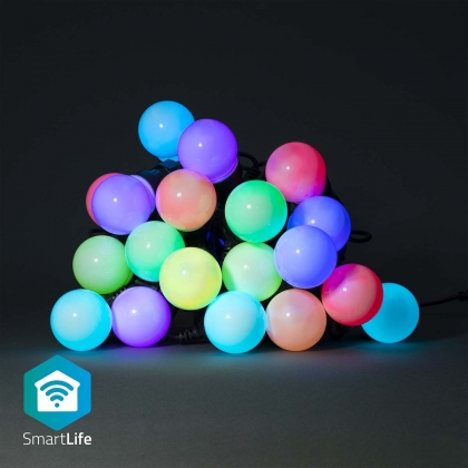 SmartLife Decoratieve Verlichting | Feestverlichting | Wi-Fi | RGB / Wit | 20 LED's | 10 m | Android™ | Diameter bulb: 50 mm