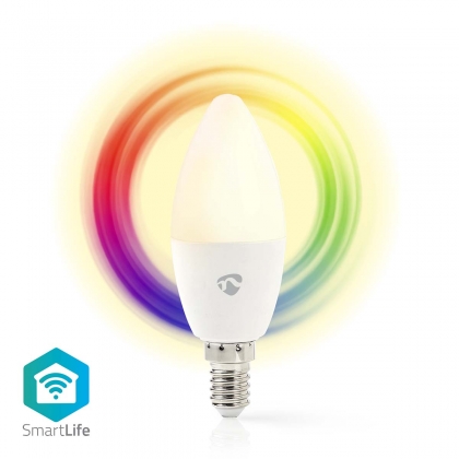 SmartLife Multicolour Lamp | Wi-Fi | E14 | 470 lm | 4.9 W | RGB / Warm tot Koel Wit | 2700 - 6500 K | Android™ / IOS | Kaars | 1 Stuks