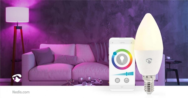 SmartLife Multicolour Lamp | Wi-Fi | E14 | 470 lm | 4.9 W | RGB / Warm tot Koel Wit | 2700 - 6500 K | Android™ / IOS | Kaars | 1 Stuks