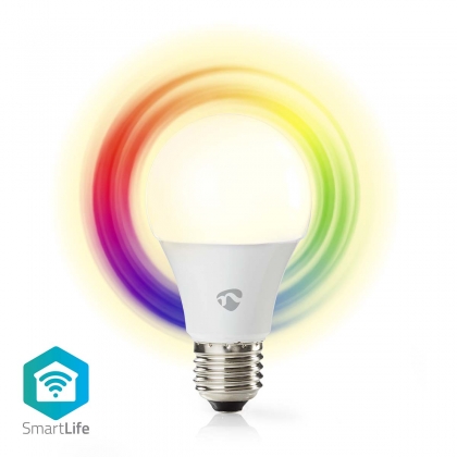 SmartLife Multicolour Lamp | Wi-Fi | E27 | 806 lm | 9 W | RGB / Warm tot Koel Wit | 2700 - 6500 K | Android™ / IOS | Peer | 1 Stuks