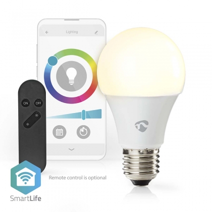 SmartLife Multicolour Lamp | Wi-Fi | E27 | 806 lm | 9 W | RGB / Warm tot Koel Wit | 2700 - 6500 K | Android™ / IOS | Peer | 1 Stuks