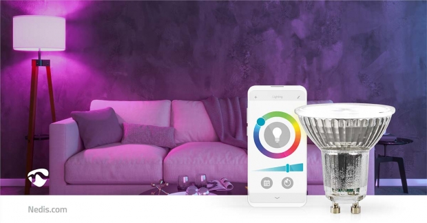 SmartLife LED Spot | Wi-Fi | GU10 | 345 lm | 5 W | RGB / Warm tot Koel Wit | 2700 - 6500 K | Energieklasse: G | Android™ / IOS | PAR16 | 1 Stuks