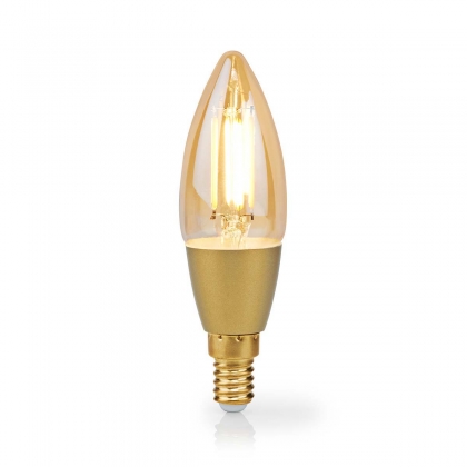 SmartLife LED Filamentlamp | Wi-Fi | E14 | 470 lm | 4.9 W | Warm Wit | 1800 - 3000 K | Glas | Android™ / IOS | Kaars | 1 Stuks