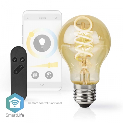 SmartLife LED Filamentlamp | Wi-Fi | E27 | 360 lm | 4.9 W | Warm tot Koel Wit | 1800 - 6500 K | Glas | Android™ / IOS | Peer | 1 Stuks