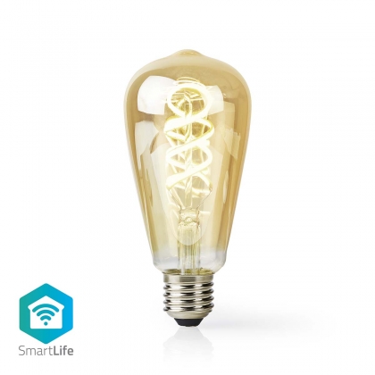 SmartLife LED Filamentlamp | Wi-Fi | E27 | 360 lm | 4.9 W | Warm tot Koel Wit | 1800 - 6500 K | Glas | Android™ / IOS | ST64 | 1 Stuks