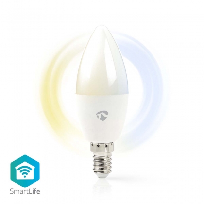 SmartLife LED Bulb | Wi-Fi | E14 | 470 lm | 4.9 W | Warm tot Koel Wit | 2700 - 6500 K | Android™ / IOS | Kaars | 1 Stuks